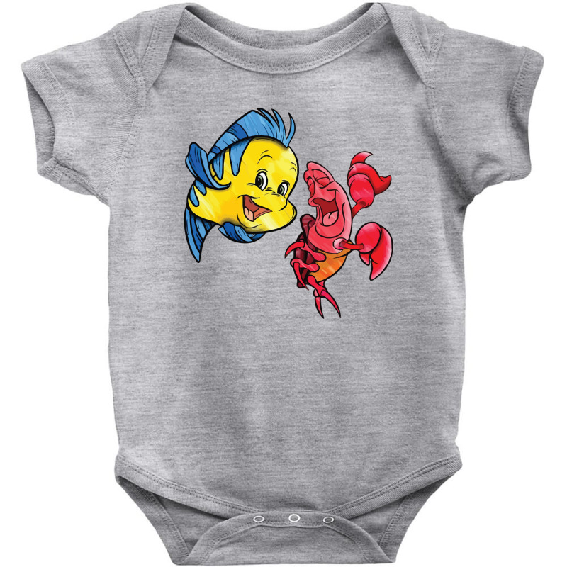 Flounder And Sebastian Baby Bodysuit | Artistshot