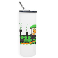 Dinosaur On Train St Patrick's Day Train Irish Sha Skinny Tumbler | Artistshot