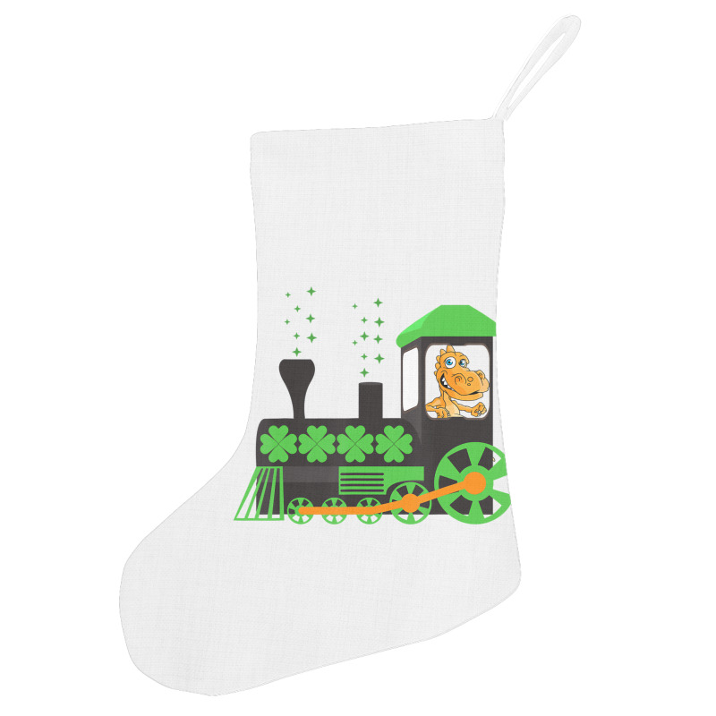 Dinosaur On Train St Patrick's Day Train Irish Sha Holiday Stocking | Artistshot