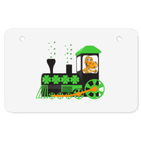 Dinosaur On Train St Patrick's Day Train Irish Sha Atv License Plate | Artistshot