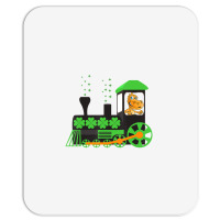 Dinosaur On Train St Patrick's Day Train Irish Sha Mousepad | Artistshot