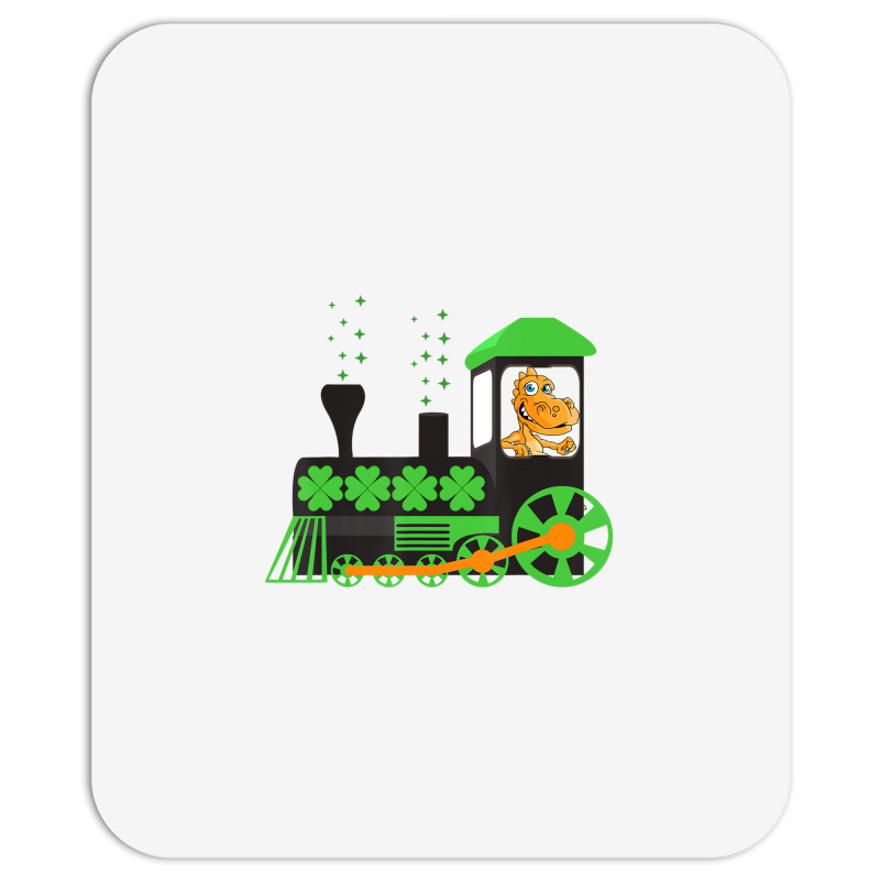 Dinosaur On Train St Patrick's Day Train Irish Sha Mousepad | Artistshot