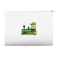 Dinosaur On Train St Patrick's Day Train Irish Sha Accessory Pouches | Artistshot