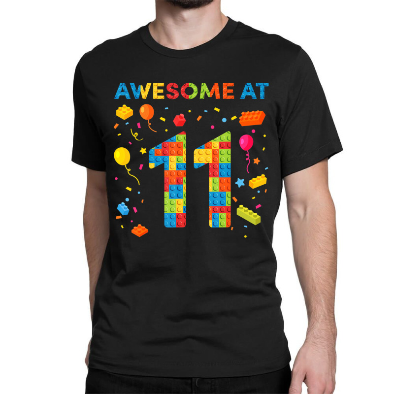 11 Year Old Building Blocks Birthday Boy 11 T Shir Classic T-shirt | Artistshot