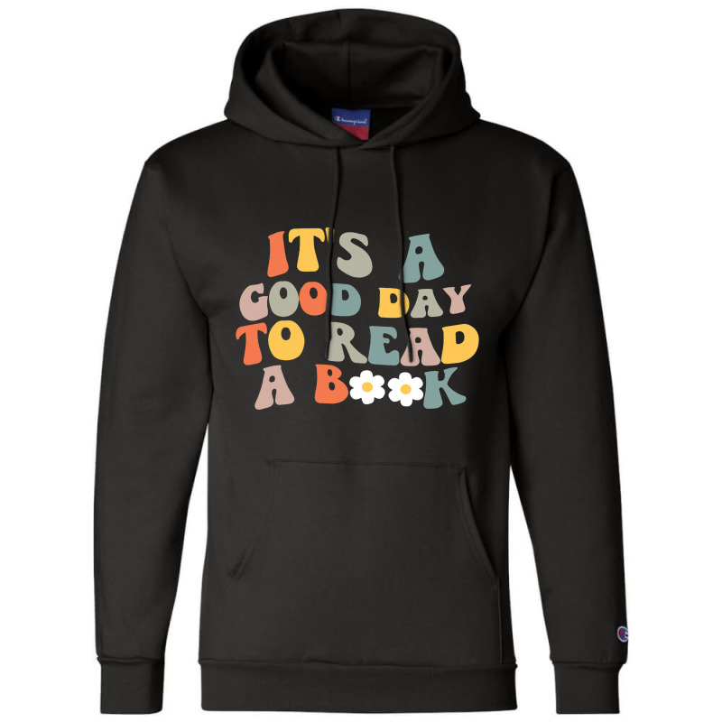 Boho Groovy Its A Good Day To Read Book Daisy Book Champion Hoodie | Artistshot