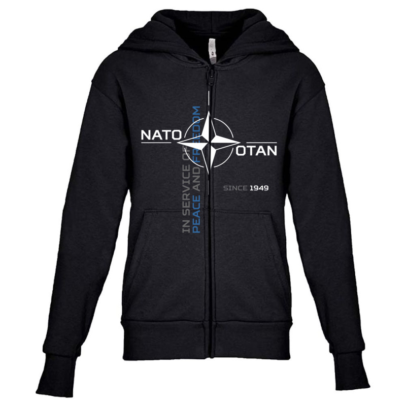 Peace And Freedom Otan Nato Pullover Hoodie Youth Zipper Hoodie by qadina | Artistshot