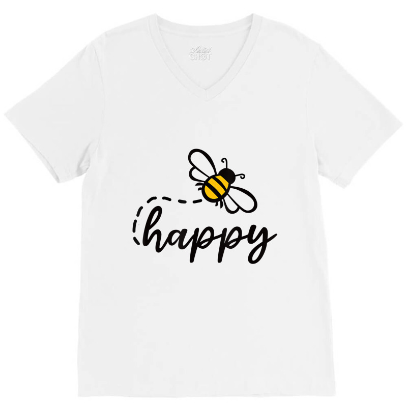 Be Happy Be Kind   Bee Happy, Inspirational, Motiv V-neck Tee | Artistshot