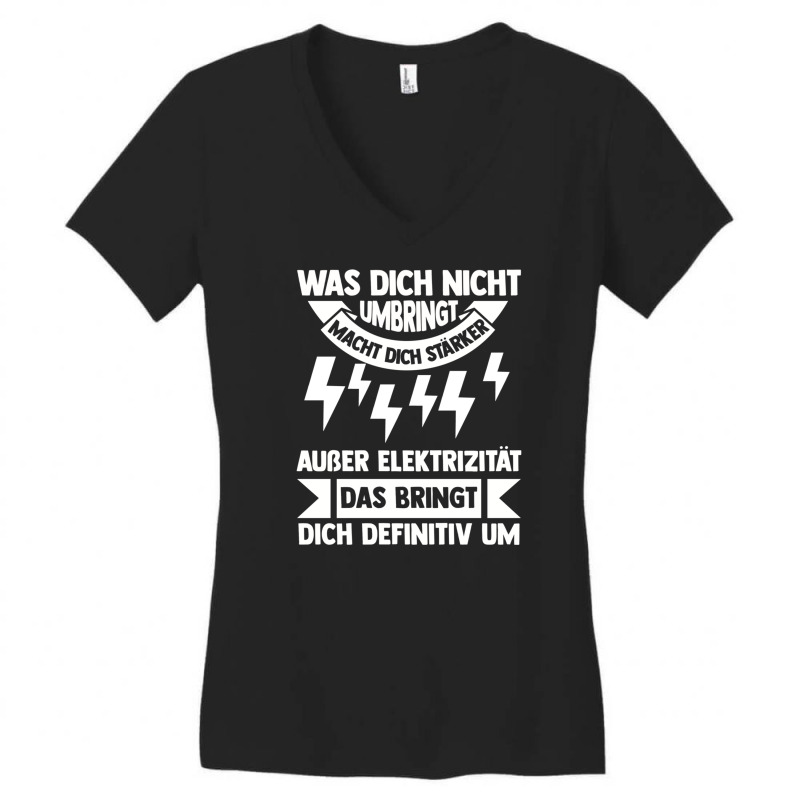 Electronics Technician Electricity Electrician (4) Women's V-Neck T-Shirt by ChuArt. | Artistshot