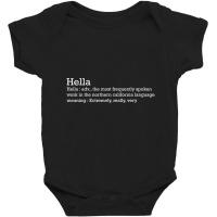 Hella Dope Slang Dictionary Definition Funny Sayin Baby Bodysuit | Artistshot