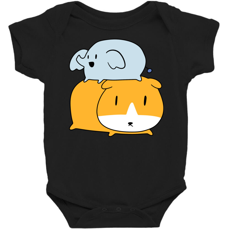 Little Elephant And Guinea Pig Baby Bodysuit | Artistshot