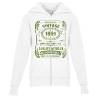 Birthday 365 Vintage 1991 Limited Edition Birthday Youth Zipper Hoodie | Artistshot