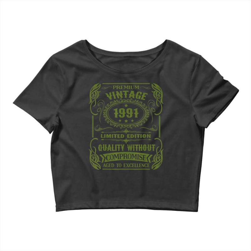 Birthday 365 Vintage 1991 Limited Edition Birthday Crop Top by mauthe | Artistshot