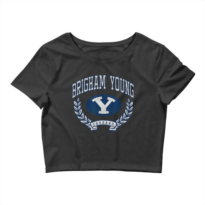 Byu Cougars Victory Vintage T Shirt Crop Top by dotson | Artistshot