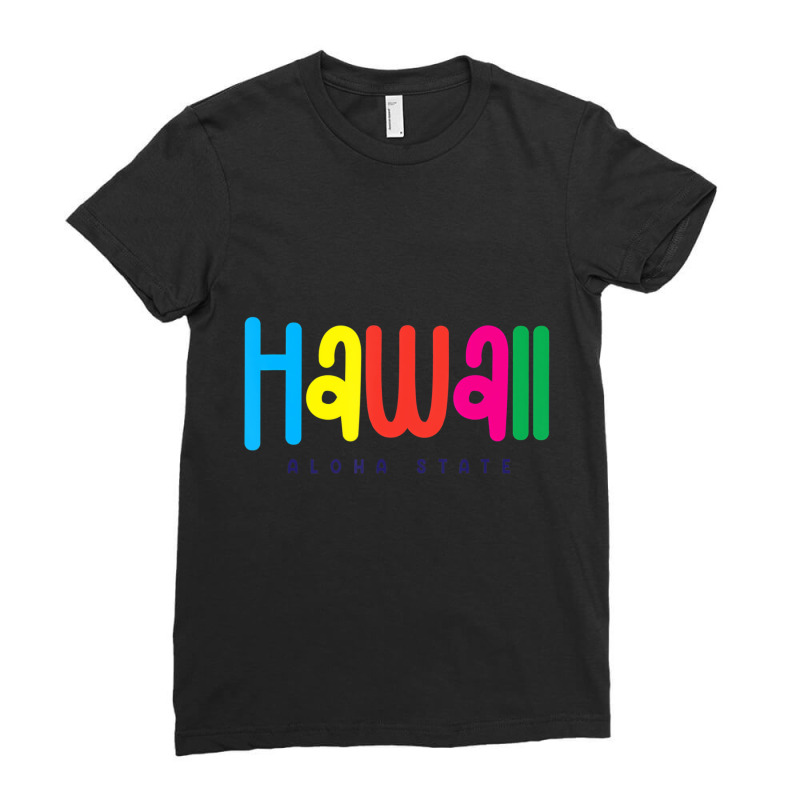 Hawaii Aloha Islands Colorful Beach Vacation Boys Ladies Fitted T-Shirt by tamicam | Artistshot