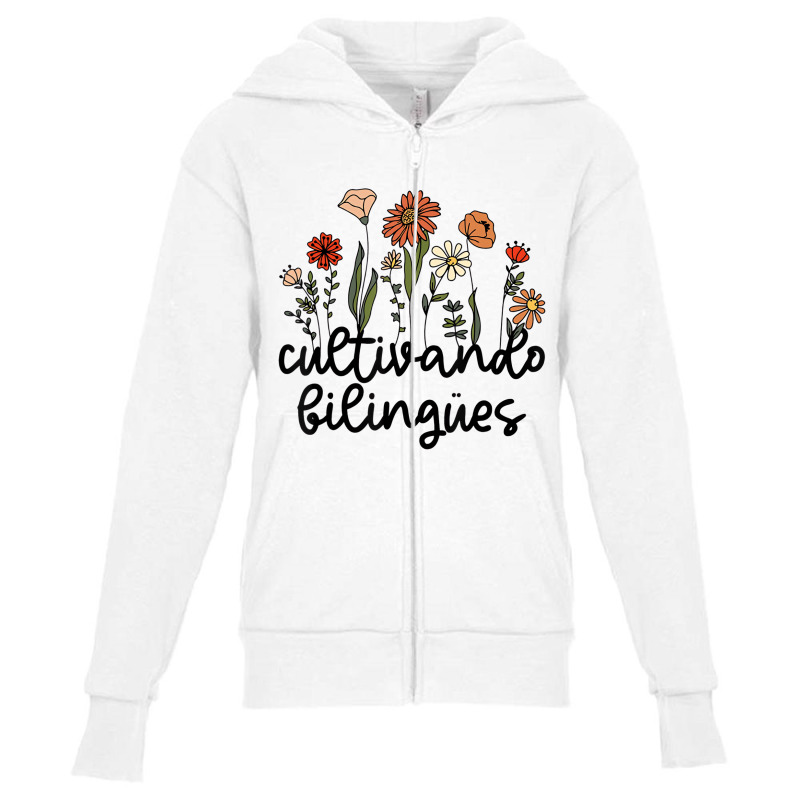 Cultivando Bilingues Dual Language Crew Bilingual Youth Zipper Hoodie by muhnximis | Artistshot