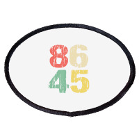 Distressed Retro Vintage 8645 Anti Trump Mens And Oval Patch | Artistshot