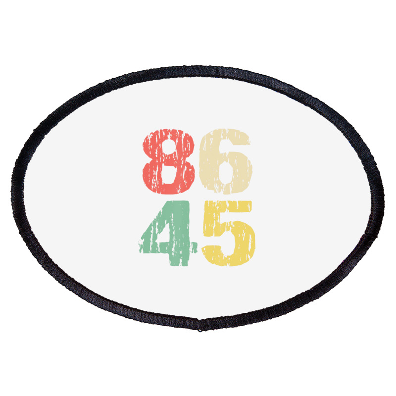 Distressed Retro Vintage 8645 Anti Trump Mens And Oval Patch | Artistshot