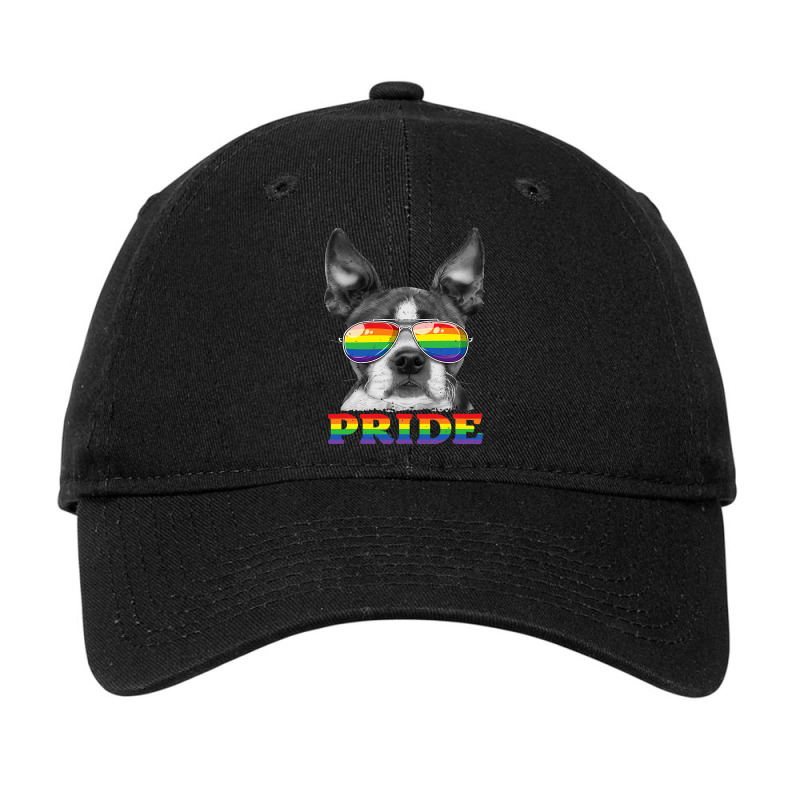 Boston Terrier Gay Pride Lgbt Rainbow Flag Sunglas Adjustable Cap by AURRADILLARD | Artistshot