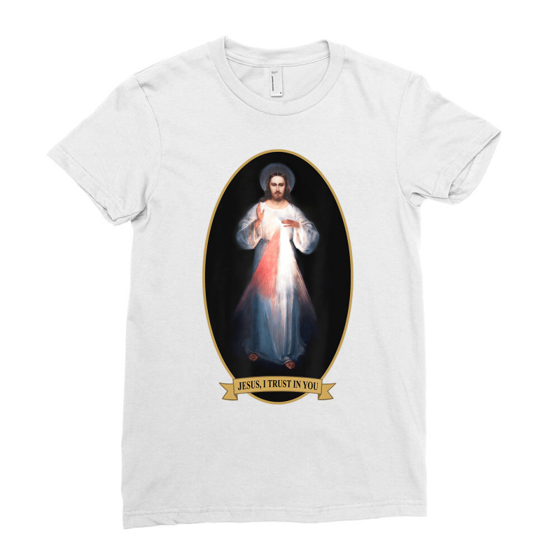 Divine Mercy, Jesus I Trust In You T Shirt Ladies Fitted T-Shirt by hausch | Artistshot