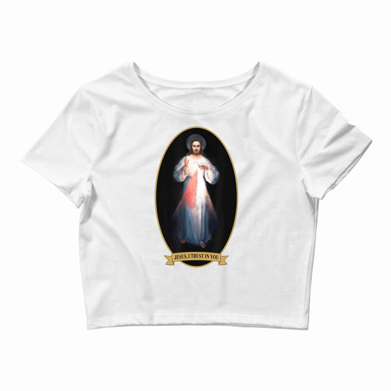 Divine Mercy, Jesus I Trust In You T Shirt Crop Top by hausch | Artistshot