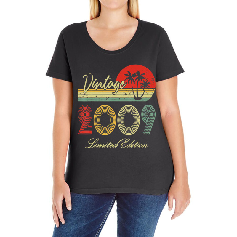 13 Years Old Gift Vintage 2009 Limited Edition 13t Ladies Curvy T-Shirt by krumsiek | Artistshot