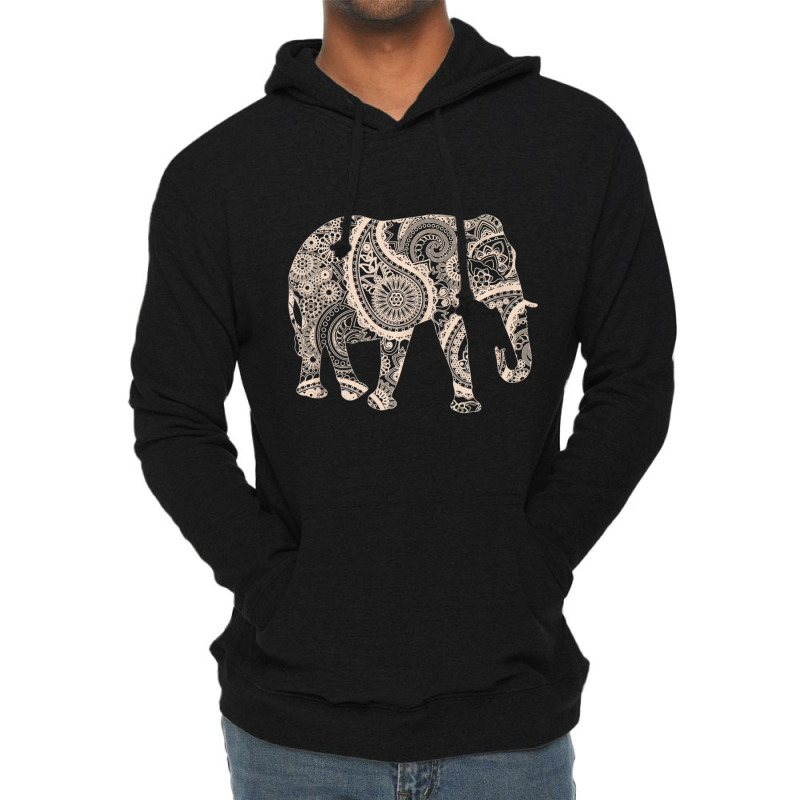 Short Sleeve Graphic Mandala Elephant Boho Tank To Lightweight Hoodie | Artistshot