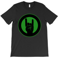 Heavy Metal Satan Horns Ring Black & Green T-shirt | Artistshot