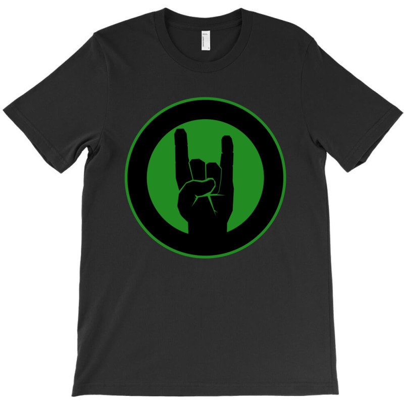 Heavy Metal Satan Horns Ring Black & Green T-Shirt by JOSERICARDOTORRES | Artistshot