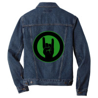 Heavy Metal Satan Horns Ring Black & Green Men Denim Jacket | Artistshot