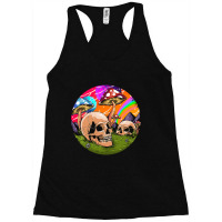 Psychedelic World Hippie Trippy Skull Mushroom Myc Racerback Tank | Artistshot