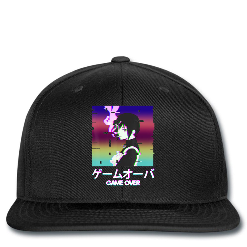 Anime Girl Shirt Japanese Vaporwave Game Over Aest Printed hat by togniuck | Artistshot