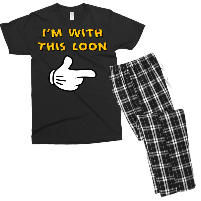 I M With This Loon Baseball ¾ Sleeve  63 Men's T-shirt Pajama Set | Artistshot