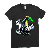 Dragon Video Game Controller Game Players Dragon L Ladies Fitted T-shirt | Artistshot