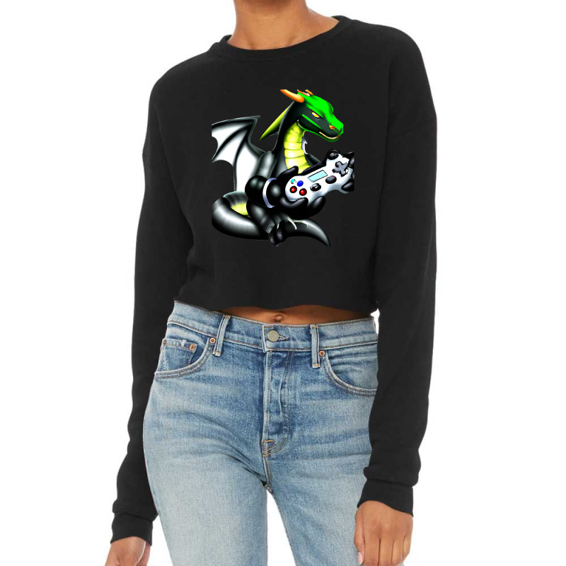 Dragon Video Game Controller Game Players Dragon L Cropped Sweater by whoretacarpal | Artistshot