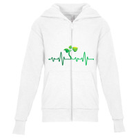 Plant Heartbeat   Botany Botanist Gardening Plant Youth Zipper Hoodie | Artistshot