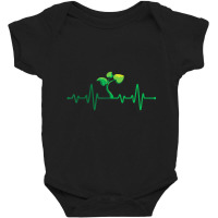 Plant Heartbeat   Botany Botanist Gardening Plant Baby Bodysuit | Artistshot