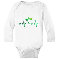 Plant Heartbeat   Botany Botanist Gardening Plant Long Sleeve Baby Bodysuit | Artistshot