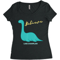 I Believe Champ Sea Monster Lake Champlain Vermont Women's Triblend Scoop T-shirt | Artistshot