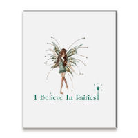 I Believe In Fairies T Shirt Beautiful Fairy With Metal Print Vertical | Artistshot