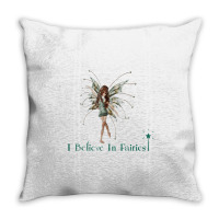 I Believe In Fairies T Shirt Beautiful Fairy With Throw Pillow | Artistshot