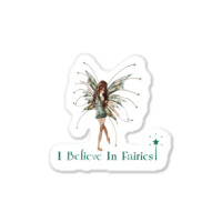 I Believe In Fairies T Shirt Beautiful Fairy With Sticker | Artistshot