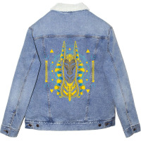 Anubis Egypt T Shirt Unisex Sherpa-lined Denim Jacket | Artistshot