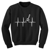 Guitar Heartbeat Instrument Gift Youth Sweatshirt | Artistshot