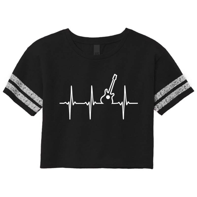 Guitar Heartbeat Instrument Gift Scorecard Crop Tee by ardylanda | Artistshot