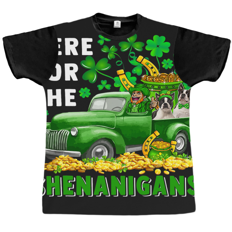 Here For Shenanigans St.patricks Boy With Boston T Graphic T-shirt by JESSICAMARTINA | Artistshot