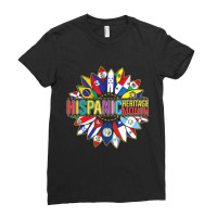 Happy National Hispanic Heritage Month Roots Latin Ladies Fitted T-shirt | Artistshot