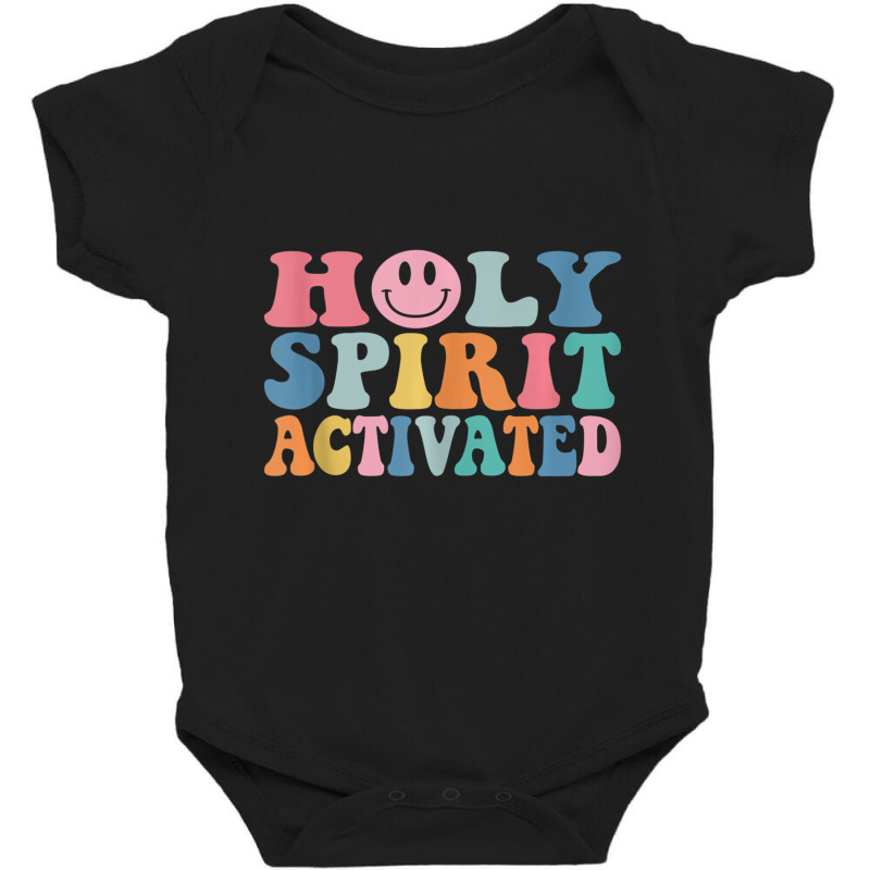 Holy Spirit Activated Funny Trendy Bible Verse Tan Baby Bodysuit | Artistshot