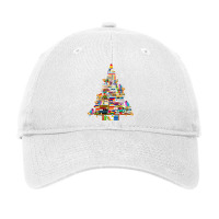 Christmas Library Tree Lights For Librarian And Bo Adjustable Cap | Artistshot