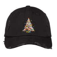 Christmas Library Tree Lights For Librarian And Bo Vintage Cap | Artistshot