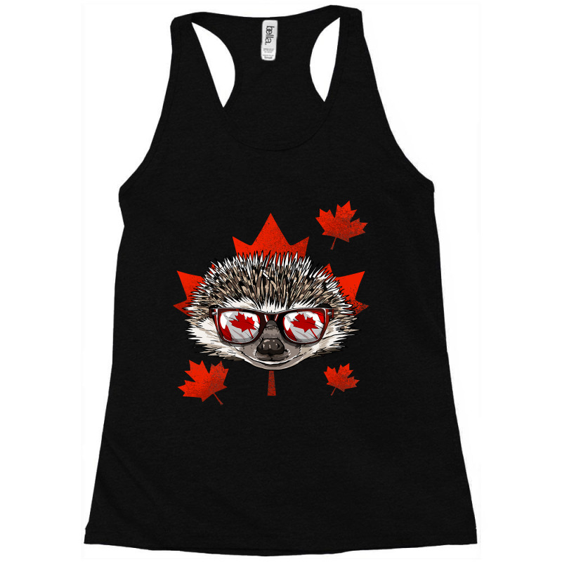 Canadian Hedgehog Maple Leaf Patriotic Canada Flag Racerback Tank by AURRADILLARD | Artistshot